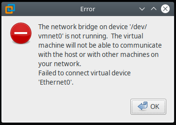 vmware-network-on-dev-vmnet-not-running